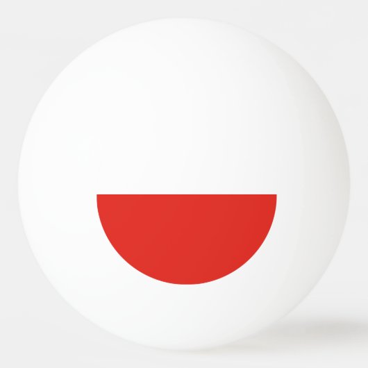 Poolse vlag pingpongbal (Voorkant)