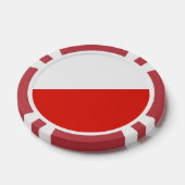 Poolse vlag poker chips (Enkel)