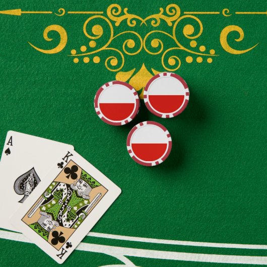 Poolse vlag poker chips (Pokertafel (Stack))
