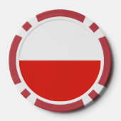 Poolse vlag poker chips (Achterkant)