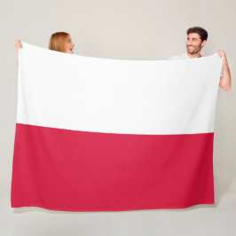 Poolse vlag (Polen) Fleece Deken
