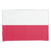 Poolse Vlag (Polen) Kussensloop (Voorkant-Rechts)