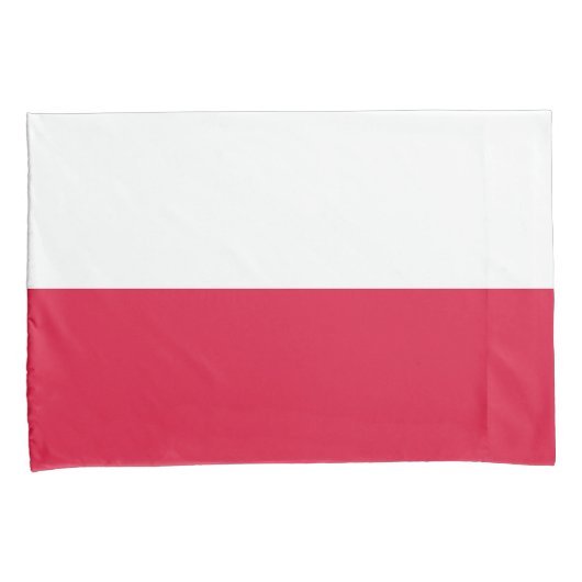 Poolse Vlag (Polen) Kussensloop (Voorkant-Rechts)