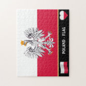 Poolse vlag & Polen - land, vakantie/sport Legpuzzel (Verticaal)