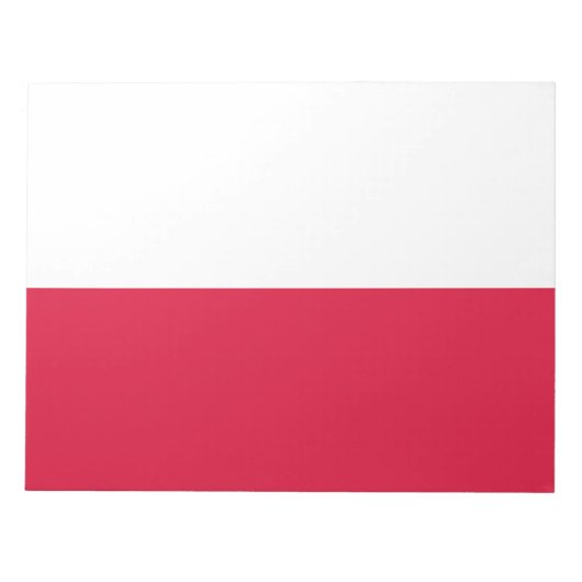 Poolse Vlag (Polen) Notitieblok (Voorkant)