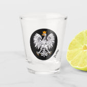 Poolse vlag & Polen, partij Eagle, patriot/sport Shot Glas (Voorkant)