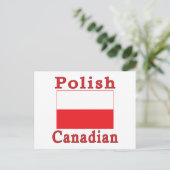 Poolse vlag Poolse Canadese Briefkaart (Staand voorkant)