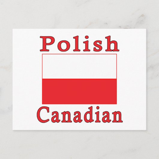 Poolse vlag Poolse Canadese Briefkaart (Voorkant)