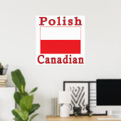 Poolse vlag Poolse Canadese Poster (Thuiskantoor)
