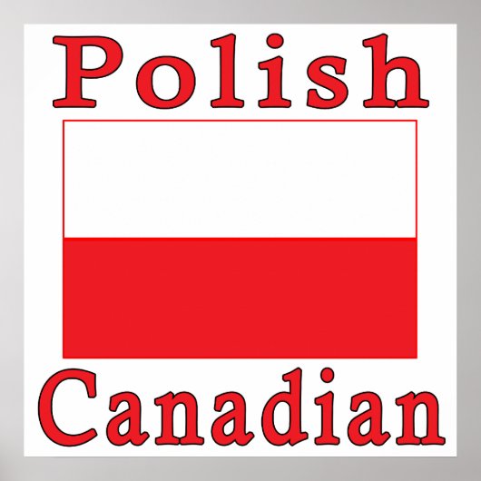 Poolse vlag Poolse Canadese Poster (Voorkant)