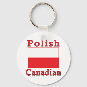 Poolse vlag Poolse Canadese Sleutelhanger