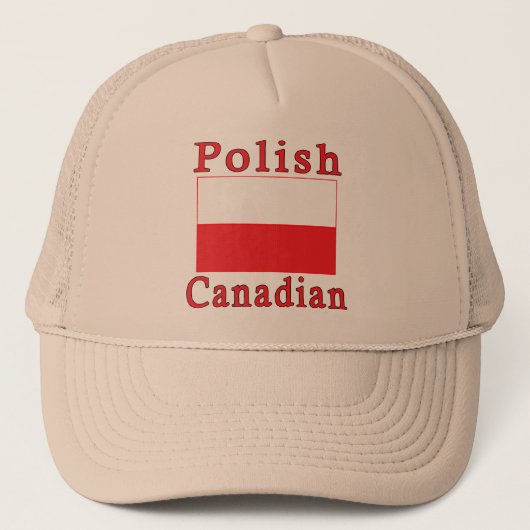 Poolse vlag Poolse Canadese Trucker Pet (Voorkant)