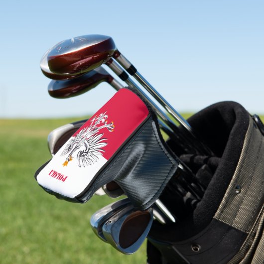Poolse vlag, Poolse sport Golfclubs Hoesjes Golfheadcover (Insitu)