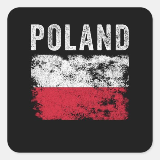 Poolse vlag - Poolse vlag Vierkante Sticker (Voorkant)