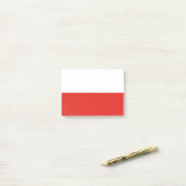 Poolse vlag post-it® notes (Op bureau)