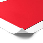 Poolse vlag poster (Hoek)