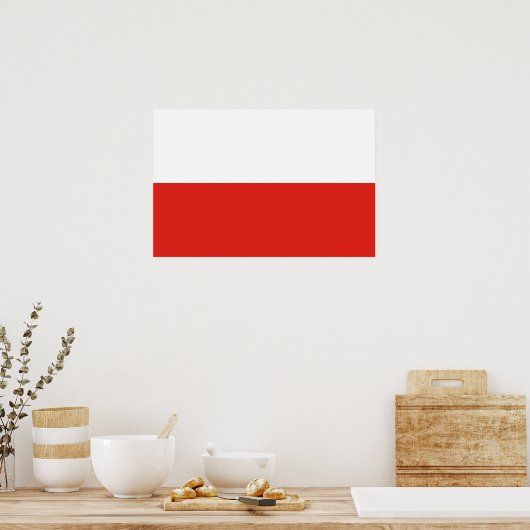 Poolse vlag poster (Keuken)