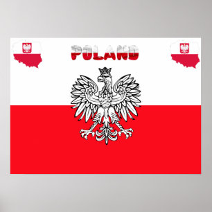 Poolse vlag poster