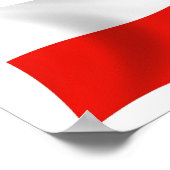 Poolse vlag Poster Print (Hoek)