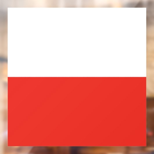 Poolse vlag raamsticker (Vel 2)