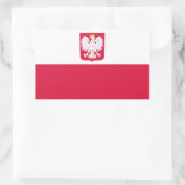 Poolse vlag rechthoekige sticker (Tas)