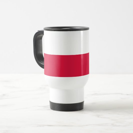 Poolse vlag reisbeker (Voorkant links)