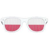 Poolse vlag retro zonnebril (Voorkant)