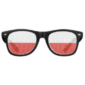 Poolse vlag retro zonnebril (Voorkant)