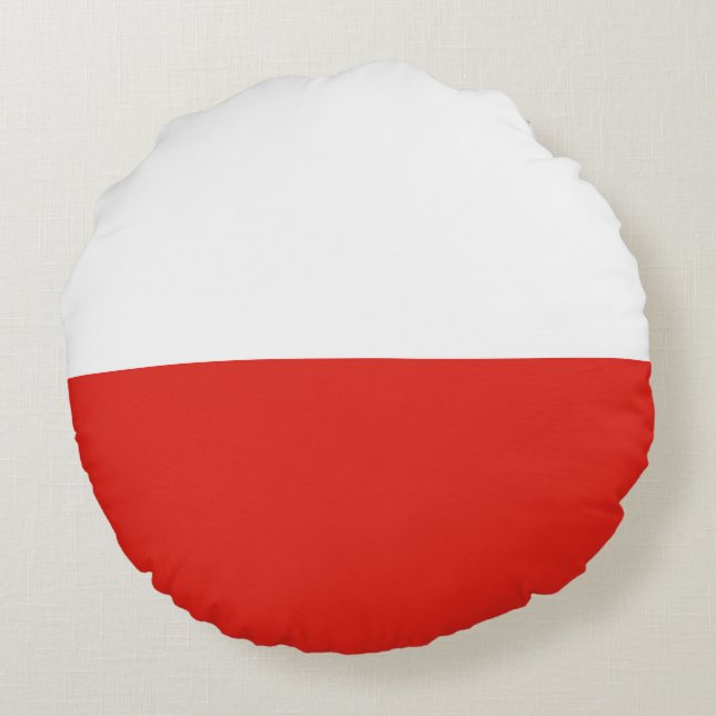 Poolse vlag rond kussen (Achterkant)