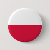 Poolse vlag ronde button 5,7 cm (Voorkant)