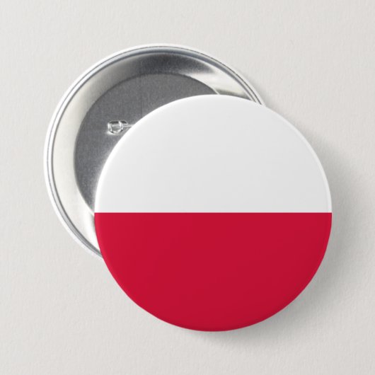 Poolse vlag ronde button 7,6 cm (Voorkant /achterkant)