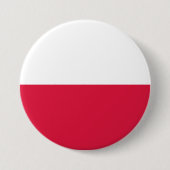 Poolse vlag ronde button 7,6 cm (Voorkant)