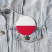 Poolse vlag ronde button 7,6 cm (In situ)