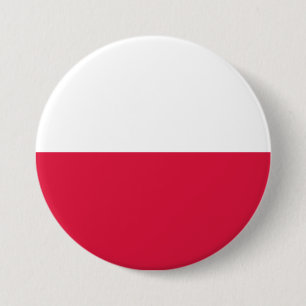 Poolse vlag ronde button 7,6 cm