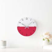 Poolse vlag ronde klok (Huis)