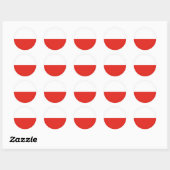 Poolse vlag ronde sticker (Vel)