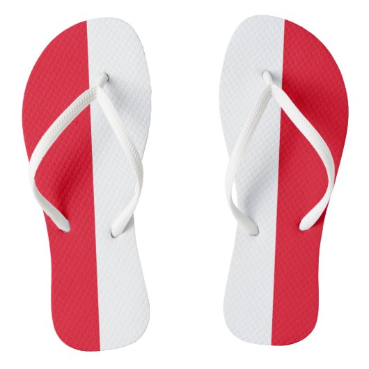 Poolse Vlag Sandalen Teenslippers (Voetbed)