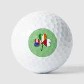 Poolse vlag Shamrock Golfballen (Voorkant)
