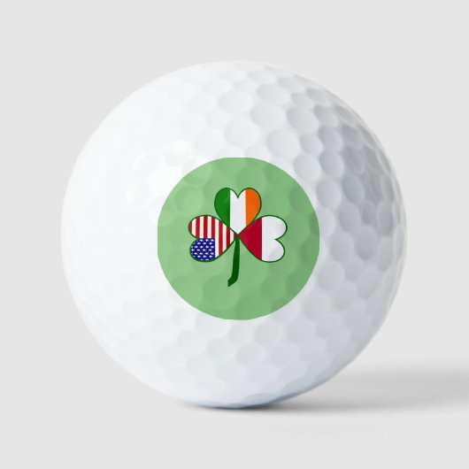 Poolse vlag Shamrock Golfballen (Voorkant)