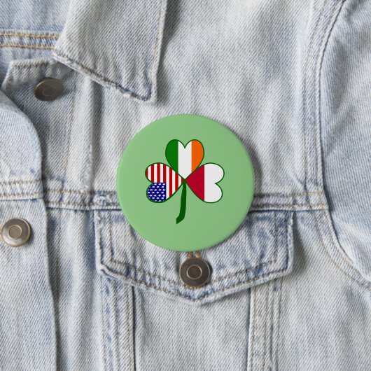 Poolse vlag Shamrock Ronde Button 7,6 Cm (In situ)