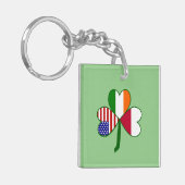 Poolse vlag Shamrock Sleutelhanger (Voorkant Links)