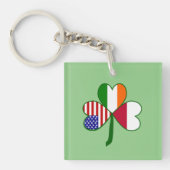 Poolse vlag Shamrock Sleutelhanger (Voorkant)