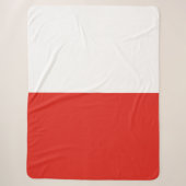 Poolse vlag sherpa deken (Voorkant)