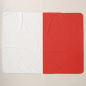 Poolse vlag sherpa deken (Voorkant (horizontaal))