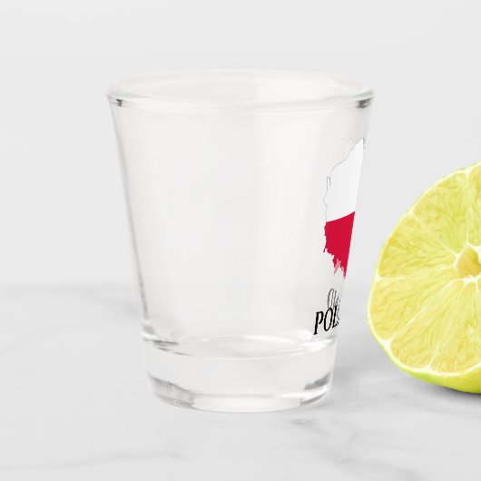 Poolse vlag shot glas (Links)