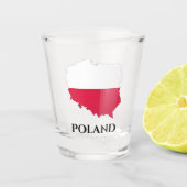 Poolse vlag shot glas (Voorkant)