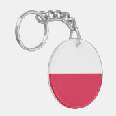 Poolse vlag sleutelhanger (Voorkant Links)