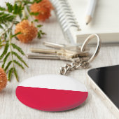 Poolse vlag sleutelhanger (Zijkant)