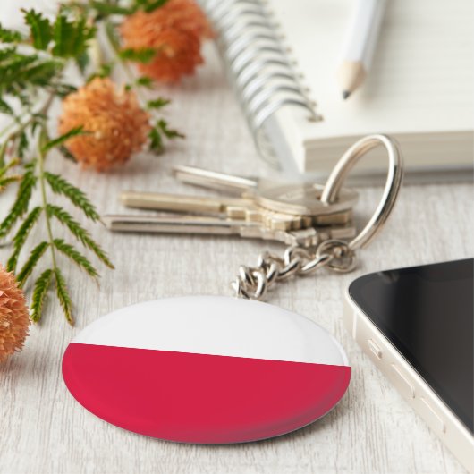 Poolse vlag sleutelhanger (Zijkant)