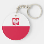 Poolse vlag sleutelhanger (Achterkant)